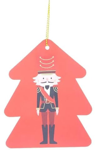 AAMERA 10XChristmas Luxury Nutcracker Gift Tags Craft Paper Wedding Label Blank Luggage