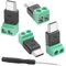 QIANRENON Lot de 4 adaptateurs USB C 2 broches sans soudure vers connecteur à sertir, charge 5 V 1,5 A, pas de transfert de données