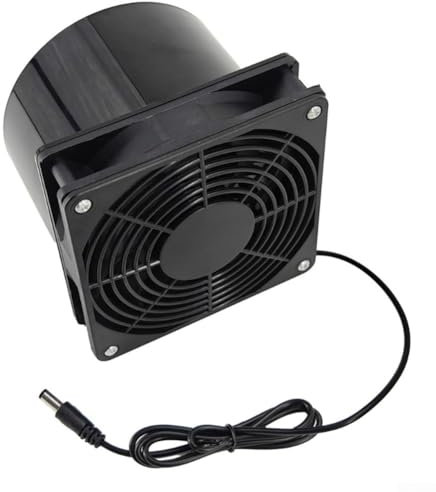 JINSBON Extractor de ventilador industrial, ventilador de escape de brida de conducto de 12 V con cable, fácil instalación para cocina, invernadero, casa de mascotas