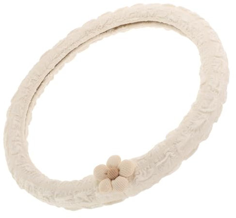 HEALEEP Lenkradbezug Aus Fell Mit Blumenmuster Rutschfester Auto-lenkradbezug Für Jahreszeiten Geeignet Für Standardlenkräder in Braun