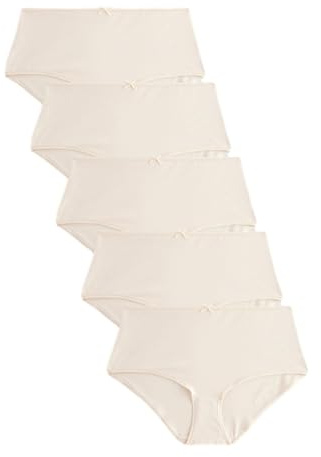 NEXT Damen Midi-Slips mit hohem Baumwollanteil, 5er-Pack