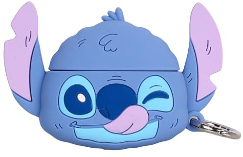 DISNEY Stitch Wireless headphones cases, for APPLE Airpod 1 and 2, silicone case with carabiner (APPLE Airpod 1 and 2)