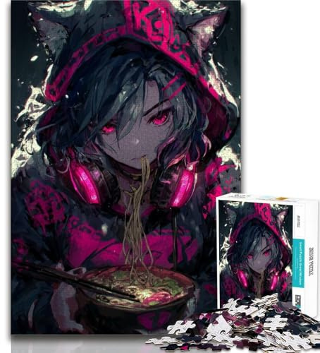 Puzzles für Teenager Anime Catwoman Puzzles für Teenager 1000 Spielzeug Lernspiele Stressabbau Wunschliste mit Weihnachtsmann (26x38cm)