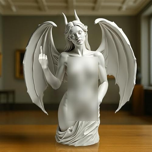 Macamolly Mittelfinger Skulptur Lilith mit Attitude Das Original des Talk to The Hand Symbols 20cm Statue Room Decor Deko Wohnzimmer Stinkefinger Geschenk Home Decoration