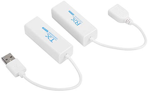 Tomantery USB 2.0 200M Ethernet Extender Adapter for USB Devices, Supports 1.5-12Mb/s Speeds, for Mouse/Keyboard Users