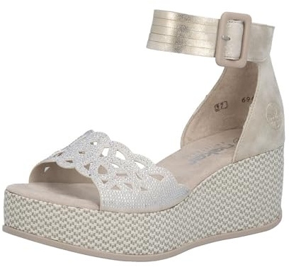 Rieker Damen Sandalette mit Strass Cut-Outs und Plateau 69457