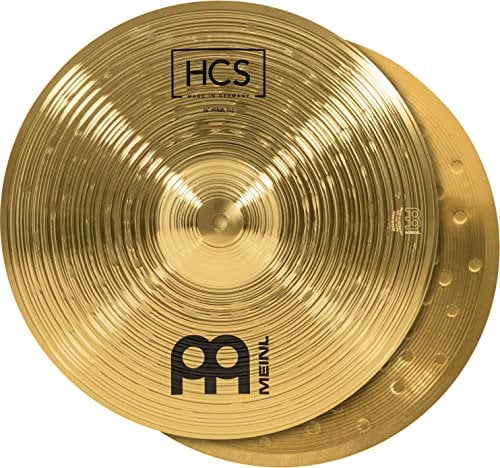 Meinl Cymbals HCS Plato Hihat de 14 pulgadas (35,56cm) Platillos de Batería – Pareja – Latón, Acabado Tradicional (HCS14H)