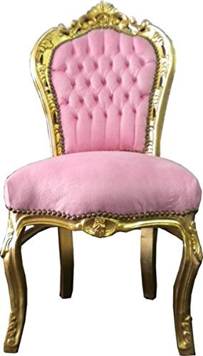 Casa Padrino Baroque Chaise de dîner Rose/Or
