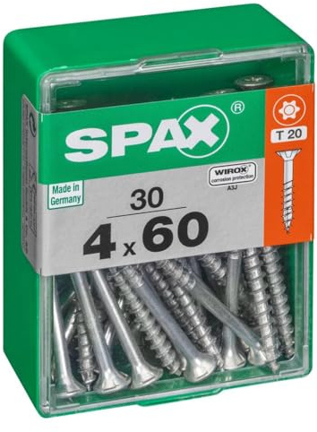 ABC SPAX T-Star Plus - Die Universalschraube | 4,0 x 60mm VE = 500 Stück | Senkkopf, galv. verzinkt, gelb chromatiert