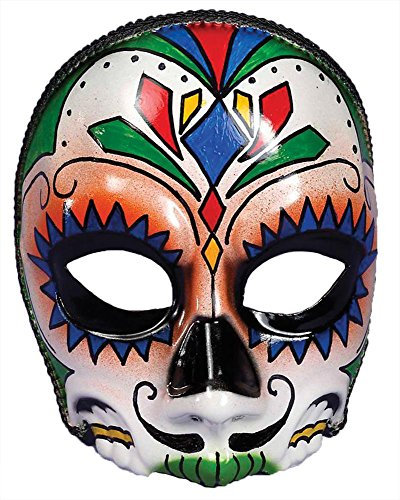 Demi-Masque crâne Dia de Los Muertos Adulte