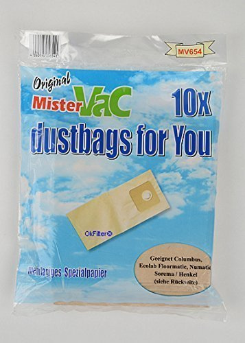 10xStaubsaugerbeutel Staubbeutel für Kesselsauger ECOLAB FLOORMATIC S 12,122,S 142,152
