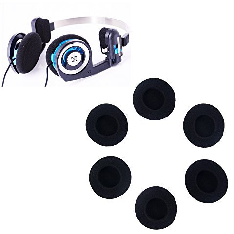 GAOHOU® Elec Hi 6 Pack/3 coppie 50 mm cuscinetti di ricambio per Sennheiser PX100 PMX100 PMX 60 KOSS Porta Pro Cuffie