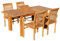 ASS Teak Set: Gartengarnitur Bigfuss Ausziehtisch 130-180 x 80cm mit 4 Alpen Sessel Holz Serie JAV
