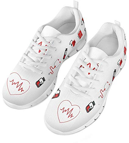 Coloranimal Gym Sport Damen Herren Air Mesh Laufschuhe Nette Krankenschwester Medizinische Muster Lässig DailyShoes Athletic Fashion Sneakers EU Größe 38