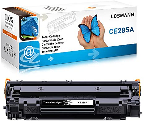 LOSMANN 1x Schwarz Toner Kompatible für HP 85A CE285A für Laserjet Pro P1005 P1006 P1102W P1102 M1132MFP M1217NFW M1212NF M1213NF M1132 P1100 M1136 M1210 M1212 M1130 M1134