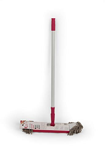 Kleeneze KL065339EU Universal Flachwischer mit ausziehbarem Teleskopstiel, Hartböden bodenwischer, wischmopp mit auswringfunktion mit austauschbare/Maschinenwaschbar Flauschige, mikrofaserpads
