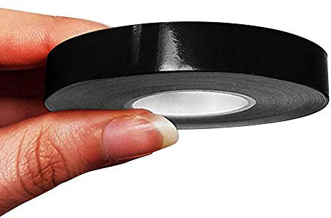 4R Quattroerre.it 10496 Trim Stripes Bandes Adhésives pour Voitures, Noir, 10 mm x 10 MT