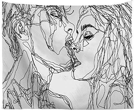 TOKYMOON Wandteppich Abstrakte Kunst Wandteppich Psychedelic aus Polyester Hausdekor Morden Deko Tuch Wandtuch Wandbehang Tapisserie Wandkunst Hängende Decke Dekoration Weiß 200 x 150cm