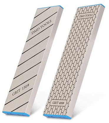 Double-Sided Diamond Sharpening Stone | Delux Diamond Whetstone | Professional Bench Stone | Knife Chisel Honing Stone| 10 Inch | (150/400#) | Durable Quality and Exquisite Design - 1pcs