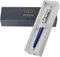 Parker Engraving By Pen-Sale Personalised Engraved Premium Parker Jotter Ballpoint Pen with Black Ink in a Classy Gift Box, Custom Gift for Christmas, Enter Your Custom Text (Blue Gold Trim)