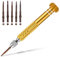 Grevosea 5-in-1 Mini Screwdriver Set, Multifunctional Tiny Screwdriver Slotted and Phillips Professional Precision Sunglasses Screwdriver for Eyeglass Sunglass Watch Jewelry Computer Repair Tool Kit