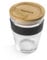Skoda 000069601CB Glasbecher Trinkglas Getränkeglas Bambusdeckel Becher Glas 300ml, Transparent