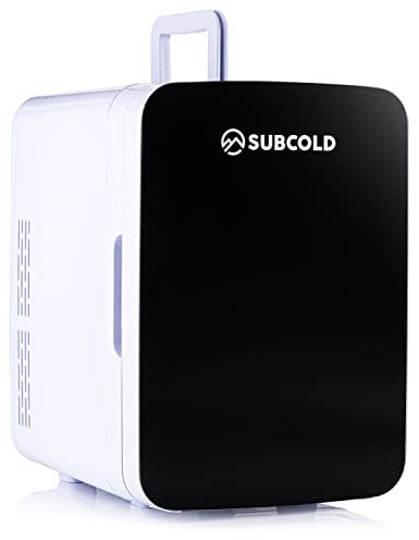 Subcold Ultra 10 Mini Fridge Cooler & Warmer | 3rd Gen | 10L capacity | Compact, Portable and Quiet | AC+DC Power Compatibility (Black) (Renewed)