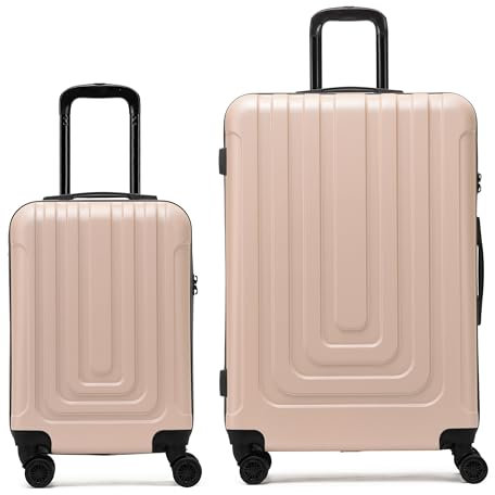 Flight Knight Premium Lightweight Suitcase - TSA-Schloss Mit USB-Anschluss - 8 Spinner-Rader - ABS-Hartschale Check In Gepack - Sehr Langlebig - Genehmigt Fur Uber 100 Fluggesellschaften