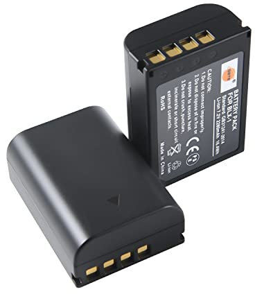 DSTE 2pcs BLX-1 BLX1 Rechargeable Li-ion Battery compatible with Olympus OM-1 OM1 Micro SLR Camera