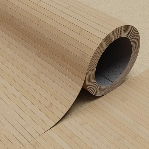 DE-COmmerce Fertigparkett aus Bambus FLEXBAMBOO 100x200 cm Bodenbelag mit naturbelassener Rückenausstattung 200 cm Breite | Farbe: Nature, roh