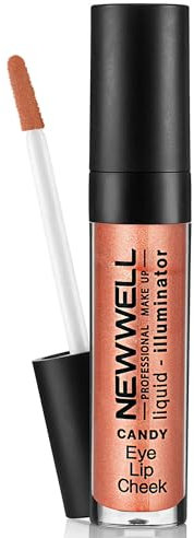 NEW WELL Cremiger Highlighter Liquid Illuminator 3 in 1 für Wangen, Lippen und Augen Erwecke dein Gesicht mit perfektem Glanz zum Leben und strahle voller Schönheit