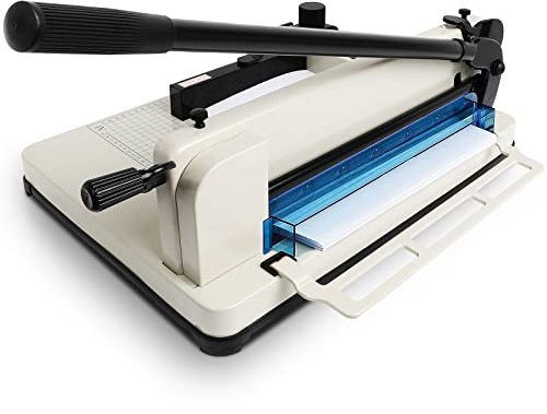 FAHKNS Cortadora de Papel Papel Papierschneider, robust, 500 Blatt Papierschneider mit doppeltem Sicherheitsschutz, langlebige HSS-Klinge zum Schneiden von Papier