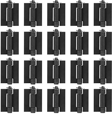 Lot de 20 charnières soudables de 6,3 cm, charnière à souder pour remorque, portail en métal, charnières de porte amovibles pour fumoir de barbecue