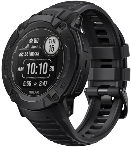 ANBEST Armband für Garmin Instinct 2X Solar Armband, Weiches Silikon Ersatzarmband für Garmin Instinct 2X Tactical Band