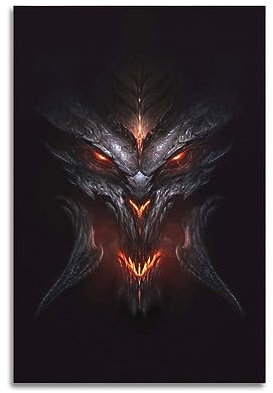 VZRSQZK Diablo-Poster Diablo 3 Poster, dekoratives Gemälde, Leinwand-Wandposter und Kunstdruck, modernes Familienschlafzimmer-Dekor-Poster, 20 x 30 cm