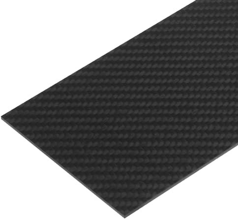 QUARKZMAN 1 Lámina de Fibra de Carbono de 100x250x2mm, Superficie Mate, Tira Plana de Fibra de Carbono Pultrusionada, Tejido de Sarga, para Cometas y Aviones RC