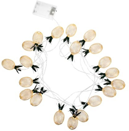 Angoily 1 Saite Ananas-Lichterketten Girlandendekor Polsterbesatz bürobeleuchtung weihnachtsdeko Lichtanhänger aus Metall LED Lichter Weihnachten Laternenpfahl farbige Lichter schmücken