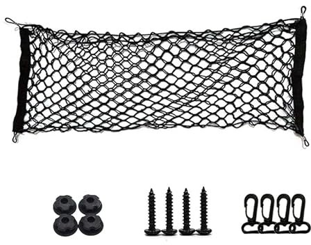 Kofferraumnetz, für VW Touareg 2011 2012 2013 2014 2015 2016 2017 2018 Antikollisions Aufbewahrungs Kompletter Satz Nylon Kofferraum-Gepäcknetztaschen Auto zubehör,90 * 40CM