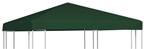 Iiaky Pavillondach 310 g/m² 3x3 m Grün Pavillon Seitenwand BBQ Pavillon Dach Regendach
