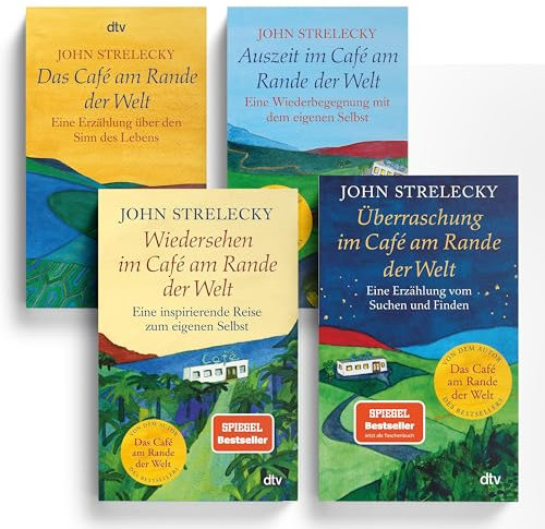 Das Café am Rande der Welt 4er-Set: Erzählungen über den Sinn des Lebens, Wiedersehen, Auszeit & Überraschung - Inspirierende Erzählungen und Reise zum eigenen Selbst + exklusives Lesezeichen