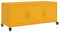 vidaXL Mobile TV Giallo Senape 100,5x39x43,5 cm in Acciaio, Mobile Porta TV, mobiletto HiFi, Mobile per dispositivi multimediali, Supporto TV