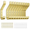 susswiff 10er-Pack Türhaken Gold Edition, hergestellt von pre-Al 10-Stück Garderobenhaken, kleiderhaken zum Schrauben, Wandhaken für Garderobe, Jacken, Hut