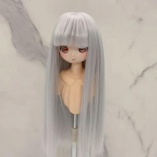 LIUXIN 1 Stücke 1/3 & 1/4 & 1/6 Bjd Puppe Perücke mit Pony Lange Gerade Perücke Mädchen DIY Make-Up Zubehör