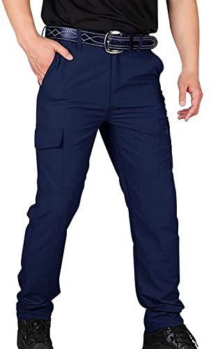 Hiking Trousers Men's Lightweight Outdoor Trousers for Men Water-Repellent Trekking Trousers Quick Drying Travel Trousers Men's Stretch Work Trousers Sweatpants Fabric Trousers Relaxed Fit Outdoor