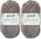 2x50 Gramm Gründl Cotton Quick Häkelgarn aus 100% Baumwolle 070 Silbergrau
