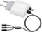 Jembe - Chargeur Rapide Universel | Lot de X1 - Câble et Adaptateur Multi-Charge - Compatible Toutes Marques - Type-C, Lightning et Micro USB- 3 en 1 - Tressé & Charge Rapide - Noir et Blanc
