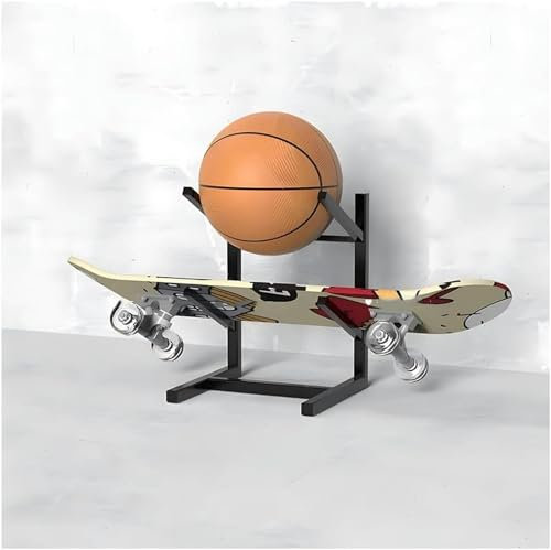 XDRGOOIUY Snowboard-Aufbewahrungshalter – Stehendes Snowboard-Aufbewahrungsregal aus Metall – Skateboard-Organizer-Rack – Bodenständer für Garage/Geschäft
