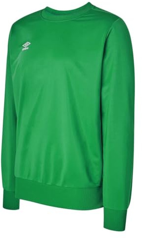 Umbro Men's Emerald French Terry Stacked Logo Crew Neck Long-Sleeved Sweatshirt XXL