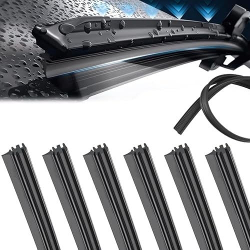 GIUSOBG 6 Stück Scheibenwischer Gummi Wischergummis Ersatzgummi 800mm | Scheibenwischern für Auto Scheibenwischergummi Ersatz Wischergummi Auto, Universelle Nachfüllun Windshield Wiper Rubber
