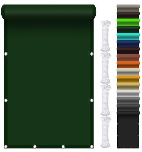 Sonnensegel für Gartenpavillon Sunset Deluxe 260 x 400 cm Sonnenschutz Netz Uv-Schutz Windschutz Plane Überdachung Leicht Und Haltbarkeit für Garten Balkon, Dunkelgrün